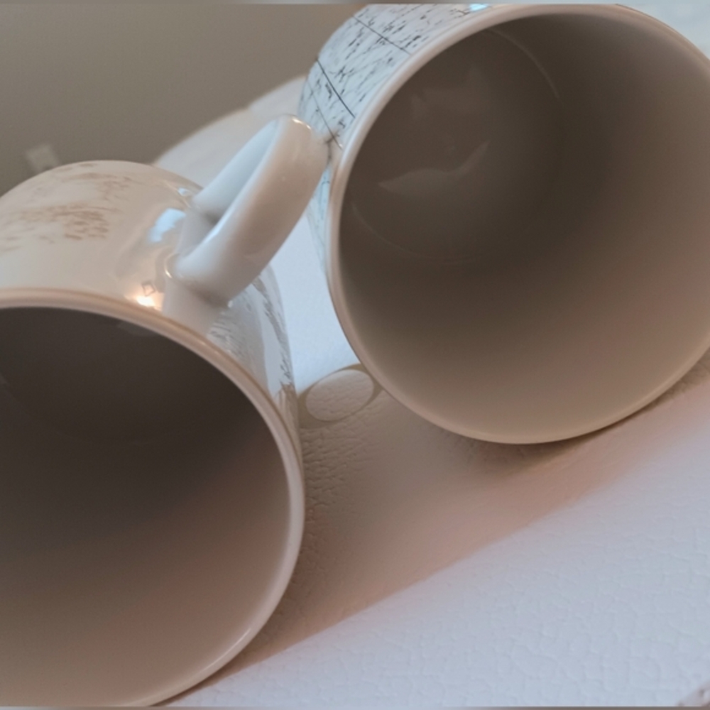 Dior Constalation White Gold Black Ceramic Mugs